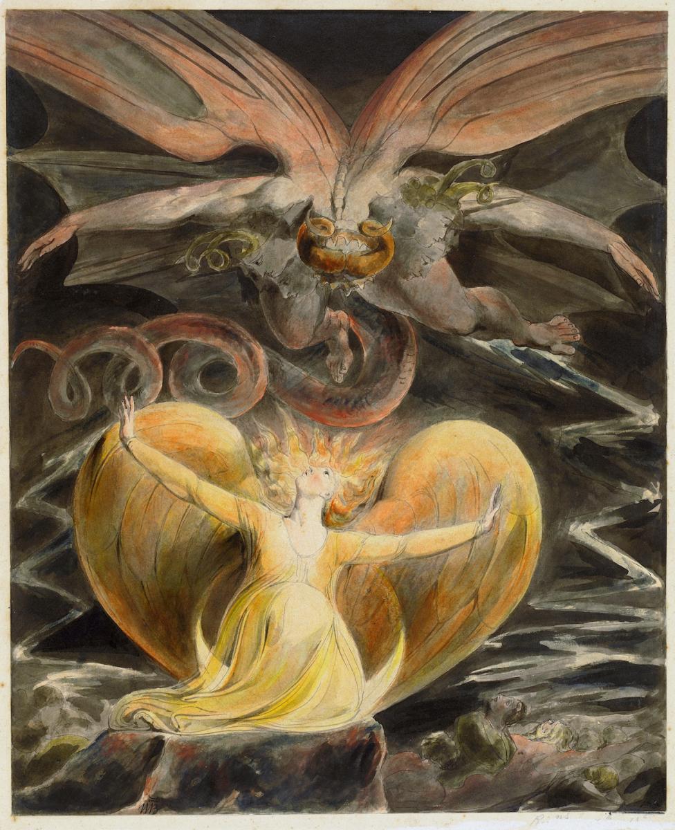 "The Great Red Dragon and The Woman Clothed with the Sun" by William Blake